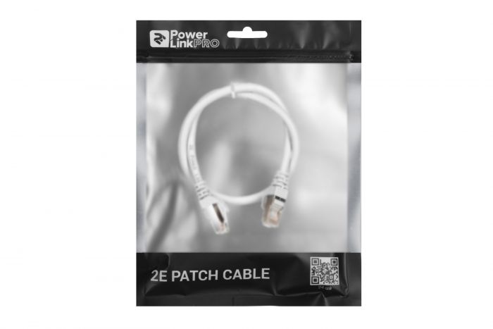 Патч-корд 2E Cat 6,S-FTP екран. фольга з обплетенням, RJ45, 4Х2 27AWG ,7/0.14 Cu, 0.50 m, PVC,Grey