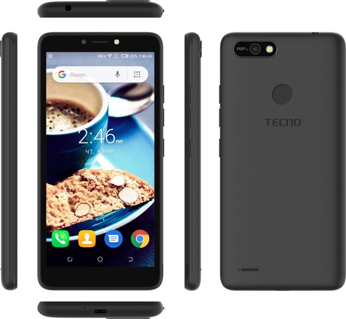 Смартфон TECNO POP 2F (B1G) 1/16GB 2SIM Midnight Black
