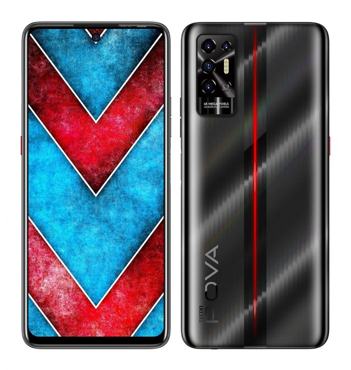 Смартфон TECNO POVA-2 (LE7n) 4/128Gb NFC 2SIM Dazzle Black
