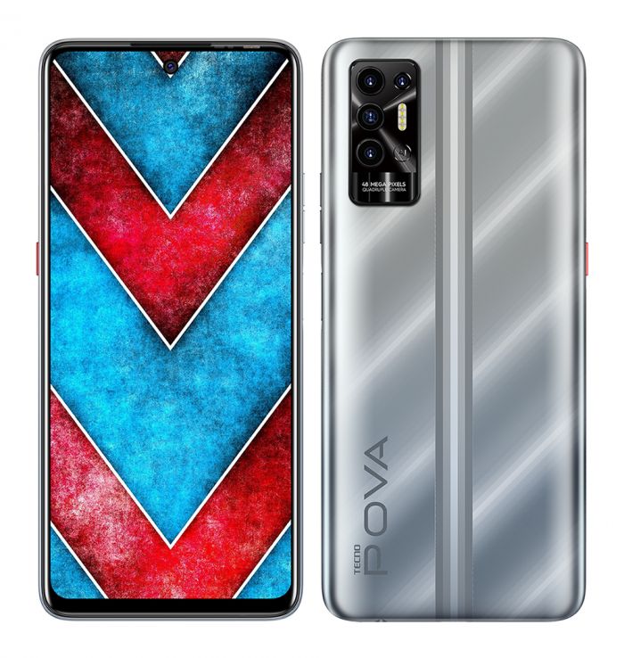 Смартфон TECNO POVA-2 (LE7n) 4/128Gb NFC 2SIM Polar Silver