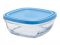 Контейнер квадратний Lys Carre з синьою кришкою 3100 мл (23 см)