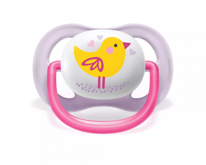 Пустушка Avent ортодонтична Ultra Air Animal для дівчат 0-6 міс 2шт SCF080/06