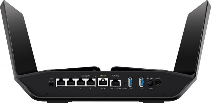 Маршрутизатор NETGEAR RAX120 Nighthawk AX6000 WiFi 6, 4xGE LAN, 1xGE WAN, 1x5GE, 2xUSB 3.0