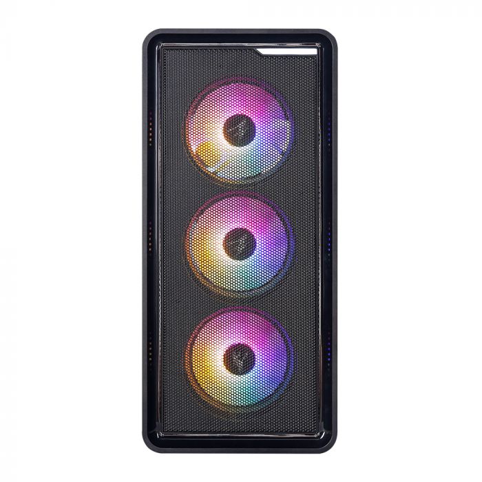 Корпус Zalman M3 PLUS RGB, MidT, 2xUSB2.0, 1xUSB3.0, 4x120мм RGB, скло (бічна панель), без БЖ, чорний