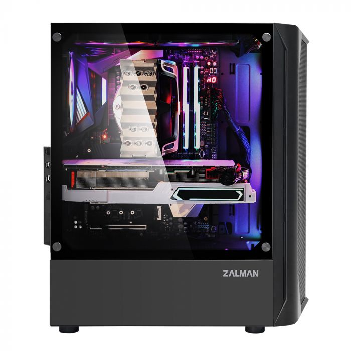 Корпус Zalman N4, MidT, 1xUSB2.0, 2xUSB3.0, 3x140мм, 3x120мм RGB, скло (бічна панель), без БЖ, чорний