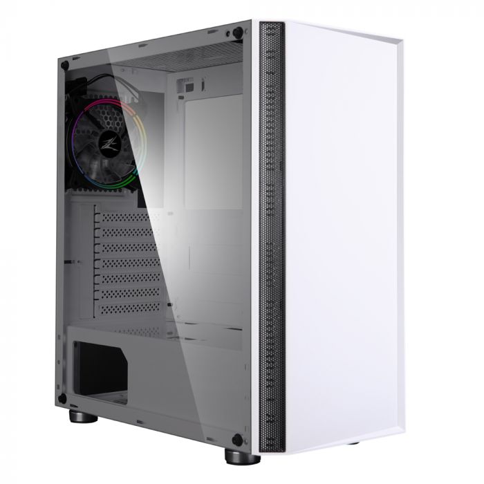 Корпус Zalman R2 WHITE, MidT,E-ATX, 2xUSB2.0, 1xUSB3.0, 1x120мм RGB, скло(бічна панель), без БЖ, білий
