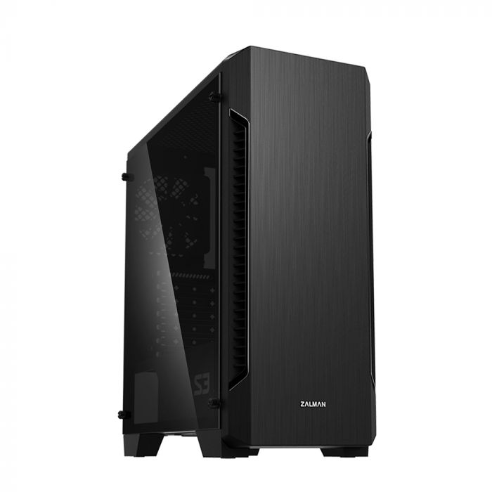 Корпус Zalman S3 TG, MidT, 2xUSB2.0, 1xUSB3.0, 3x120мм, скло (бічна панель), без БЖ, чорний