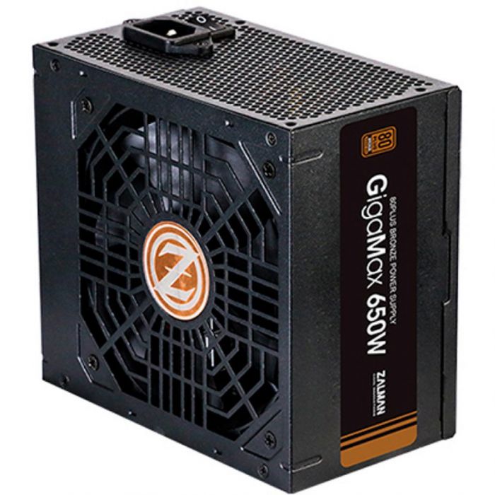 Блок живлення Zalman GigaMax 650-GVII (650W),200-240VAC,88%,80+Bronze, aPFC,120мм,MB24,CPU(4+4),5xSATA,2xPCIe,3xMOLEX, 1xFDD,OCP,OVP,OPP,OTP,UVP,SCP1xFDD