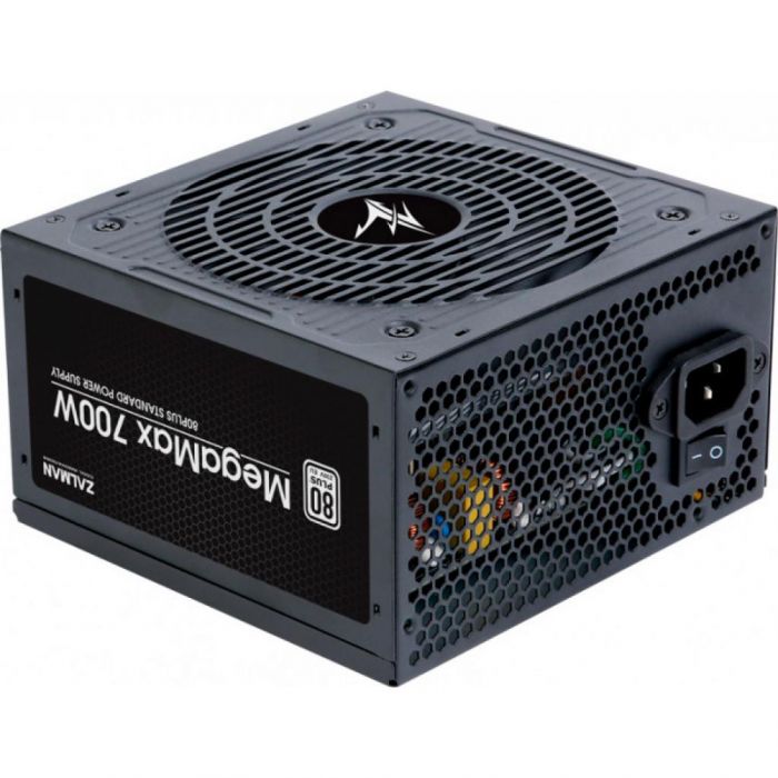 Блок живлення Zalman MegaMax 700-TXII (700W), 200-240 VAC,87%, 80+,aPFC,120мм,MB24,CPU(4+4,8),6xSATA,4xPCIe,4xMOLEX,1xFDD,OPP,OVP,UVP,SCP