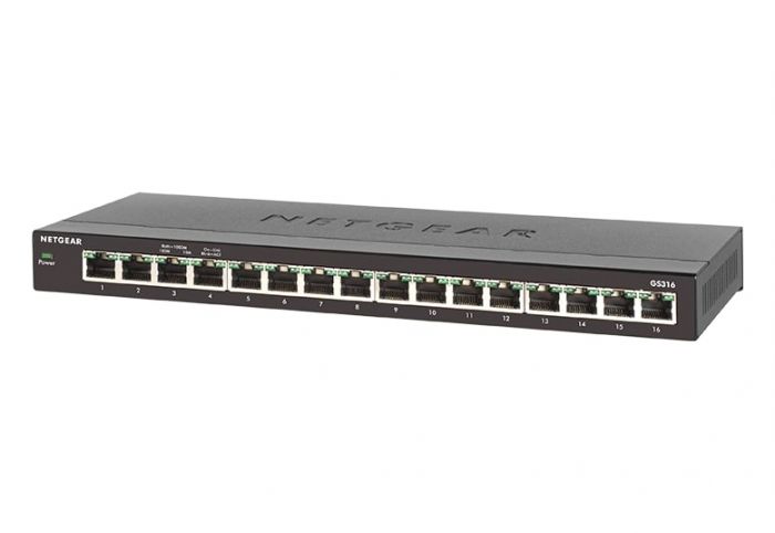 Комутатор NETGEAR GS316 16xGE, некерований