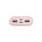 Акумулятор портативний літій-іонний Power Bank Belkin 10000мА·год, 15Вт, 2хUSB-A/USB-C, рожевий