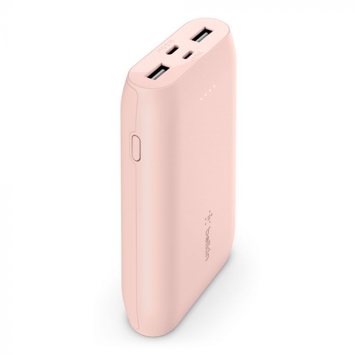 Акумулятор портативний літій-іонний Power Bank Belkin 10000мА·год, 15Вт, 2хUSB-A/USB-C, рожевий