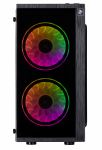 Корпус 2E BASIS (RD858) MiniT, Micro ATX,Mini ITX,2xUSB3.0, 2x120мм ARGB,акрил(бічна/передня панелі),без БЖ,чорний