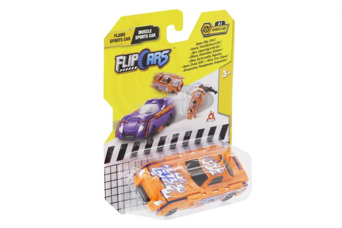 Машинка-трансформер Flip Cars 2 в 1 Вогняний спорткар і Потужний спорткар