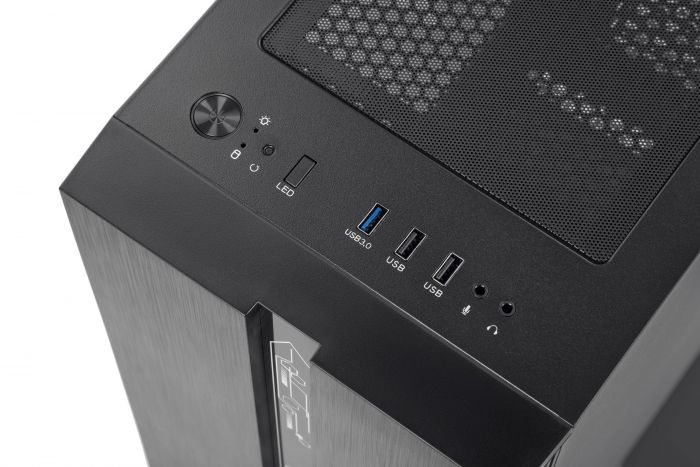 Корпус 2E GAMING RUNA (G2107-500),БЖ 2E ATX500G, MidT, 2xUSB2.0,1xUSB3.0, 1x120мм ARGB+стрічка , скло (бічна панель),чорний