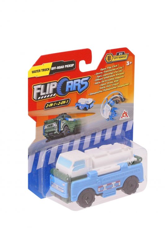 Машинка-трансформер Flip Cars 2 в 1 Водовоз і Позашляховий пікап