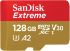 Карта пам'яті SanDisk microSD  128GB C10 UHS-I U3 R160/W60MB/s Extreme V30
