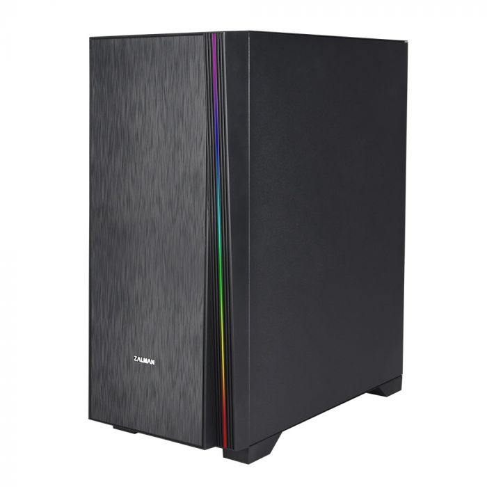 Корпус Zalman Z3 NEO,MidT, E-ATX, 2xUSB2.0, 1xUSB3.0, 1x120мм, 1х120мм ARGB, скло (бічна панель), без БЖ, чорний