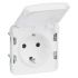 Розетка силова Legrand PLEXO антибактеріальне покриття IP55, білий