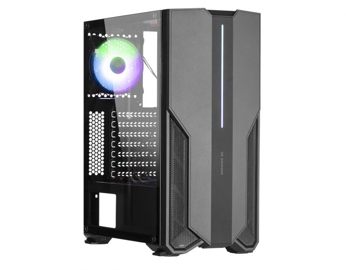Корпус 2E GAMING FORTIS (G3405) MidT, 2xUSB2.0,1xUSB3.0, 1x120мм ARGB,ARGB стрічка, скло (бічна панель),без БЖ,чорний