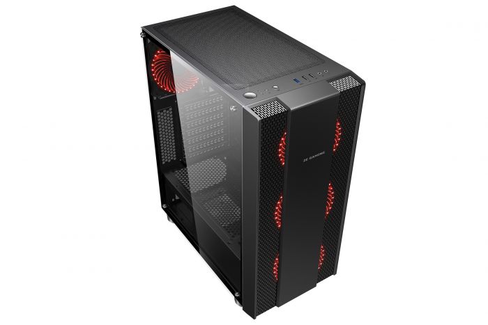 Корпус 2E GAMING RECANO (G3403) MidT, 2xUSB2.0,1xUSB3.0, 4x120мм ARGB, скло (бічна панель),без БЖ,чорний