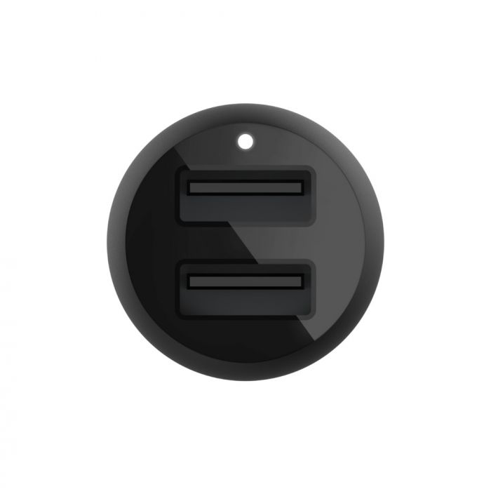 Автомобільний ЗП Belkin Car Charger (24W) Dual USB-A, USB-A - Lightning, 1m, black