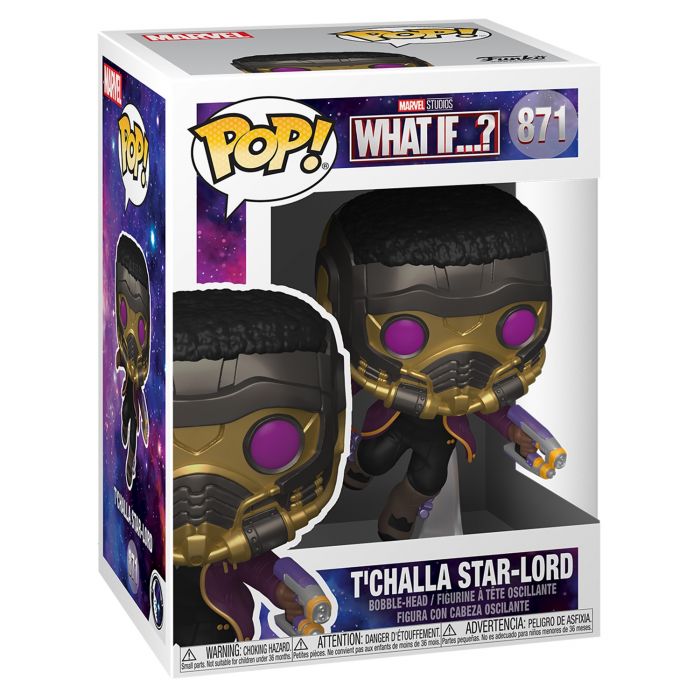 Фігурка Funko POP! Bobble Marvel What If T'Challa Star-Lord 55812 (56938)