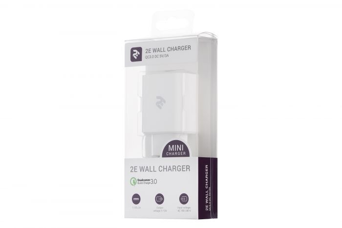 Мережевий ЗП 2Е USB Wall Charger QC, PD, Max 30W, white