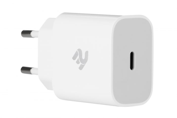 Мережевий ЗП 2Е USB-C Wall Charger PD3.0 DC5V/3A, 20W, white