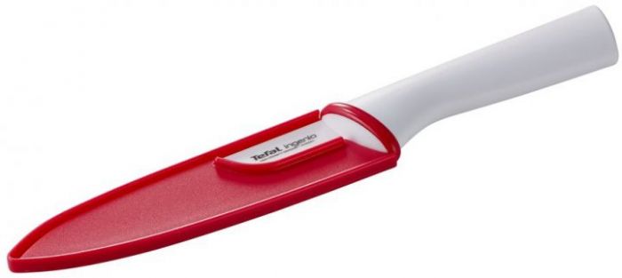 Кухонний ніж кухарський Tefal Ingenio Ceramic White, довжина леза 16 см, кераміка, чохол
