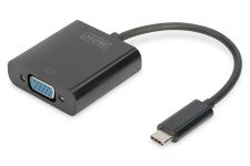 Адаптер DIGITUS USB-C - VGA Full HD, M/F, 0.15 m
