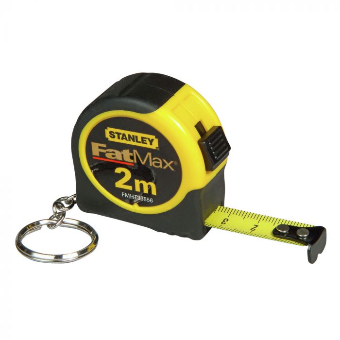 Рулетка Stanley "FatMax", фіксатор, брелок, 2м х 13мм