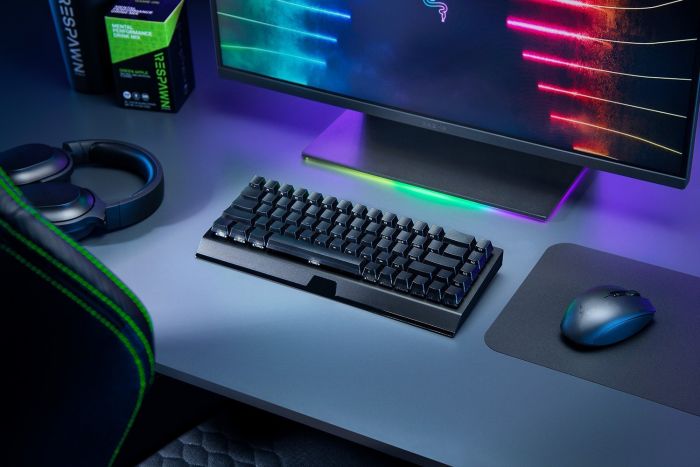 Клавіатура ігрова Razer BlackWidow V3 Mini HyperSpeed Yellow Switch Phantom Ed. WL/BT/USB US RGB, Black