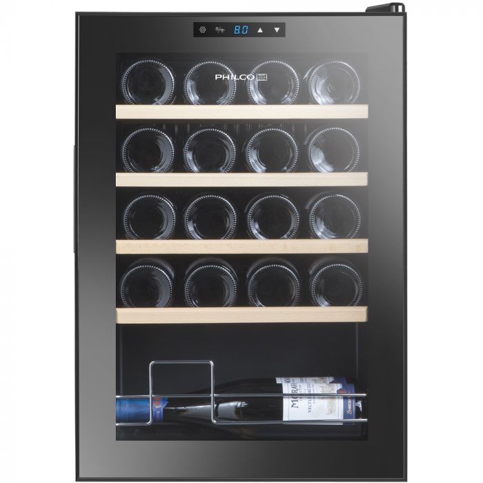 Винна шафа Philco PW20KF 53 л./20 пл./температур 5-18С/Led-підсвітка/сенсор/дисплей/чорний