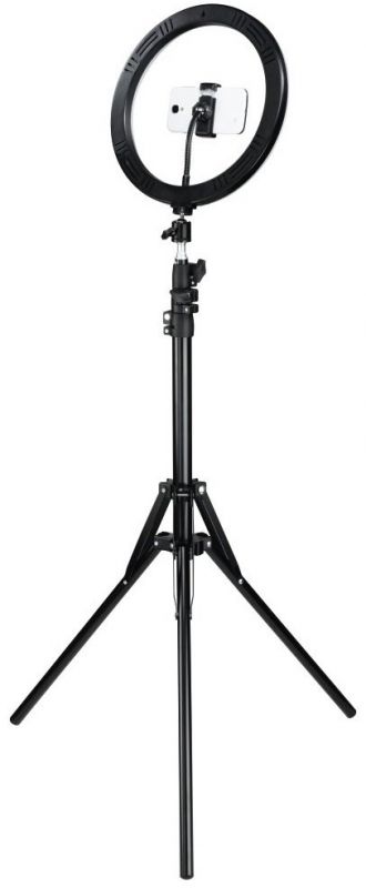 Штатив зі світлодіодним кільцем Ring Light Kit Hama SpotLight Steady 120 Bluetooth Black