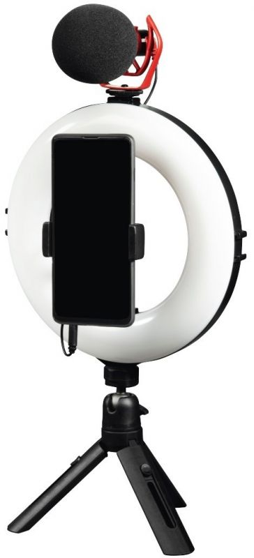 Штатив зі світлодіодним кільцем Ring Light Kit Hama SpotLight Smart 80 Bluetooth Black