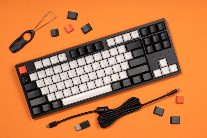 Клавіатура Keychron C1 Wired 87 Key Gateron Switch White LED Red
