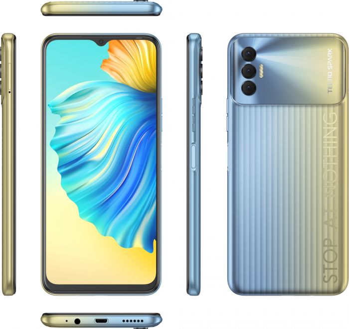 Смартфон TECNO Spark 8p (KG7n) 4/128Gb NFC 2SIM Tahiti Gold