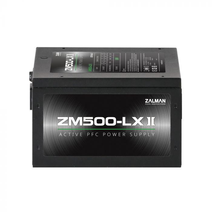 Блок живлення ZM500-LXII (500W), 200-240 VAC,85%, aPFC,120мм,MB24,CPU(4+4), 6xSATA, 2xPCIe,3xMOLEX,OTP,OVP,UVP,SCP