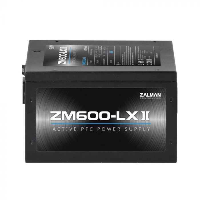 Блок живлення Zalman ZM600-LXII (600W), 200-240 VAC,85%, aPFC,120мм,MB24,CPU(4+4),6xSATA,2xPCIe,3xMOLEX,OTP,OVP,UVP,SCP