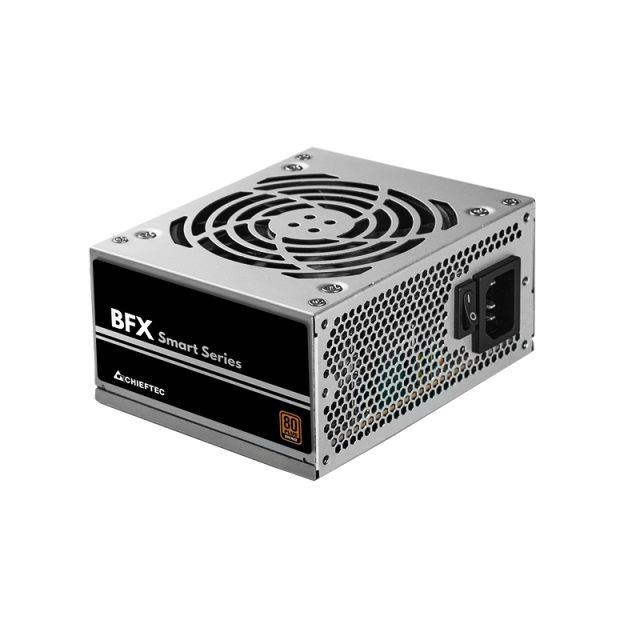Блок живлення CHIEFTEC Smart (350W), ATX v2.3, 100-240V, >85%, 80+ Bronze, 90мм, 1xMB 24pin(20+4), 1xCPU 8pin(4+4), 2xMolex, 3xSATA, 1xPCIe 8pin(6+2), CE, CB, TUV, RoHS, SFX FF, Bulk