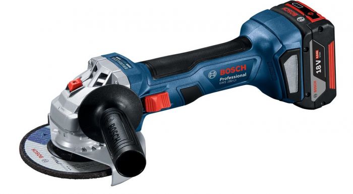 Шліфмашина кутова Bosch GWS 180, акум., 18В, 4.0Ah, безщітков., 125мм, 11000 об/хв, 1.6кг