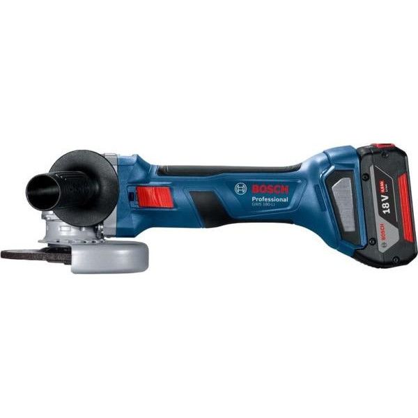 Шліфмашина кутова Bosch GWS 180, акум., 18В, 4.0Ah, безщітков., 125мм, 11000 об/хв, 1.6кг
