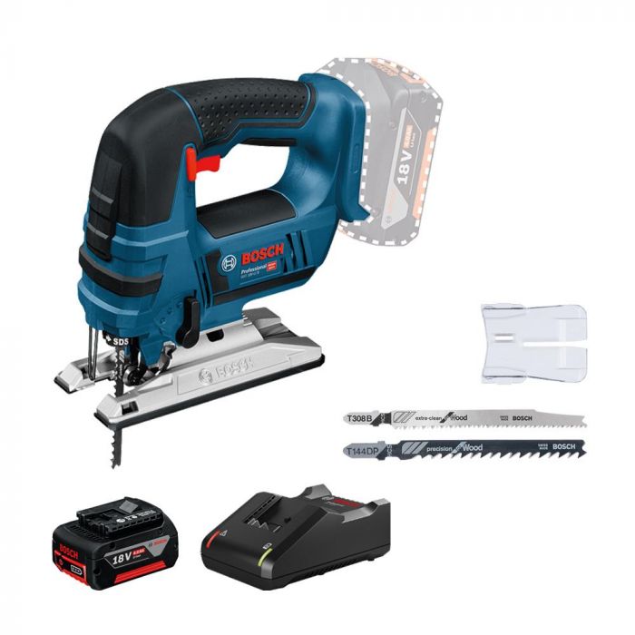 Лобзик Bosch GST 18 V-LI B, акум., 18В, 4.0Ah, хід 23мм, 2.4кг