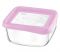 Контейнер Bormioli Rocco Frigoverre квадр. з рожевою кришкою, 15*15 см, 750 мл
