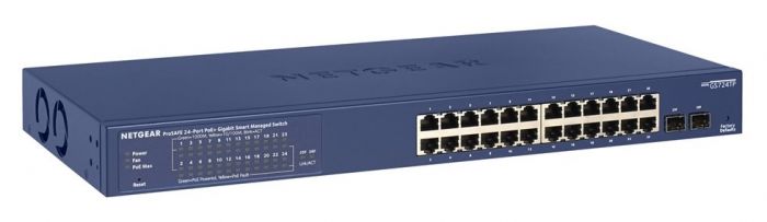 Комутатор NETGEAR GS724TPv2 24x1GE PoE+(190Вт), 2xSFP,  керований