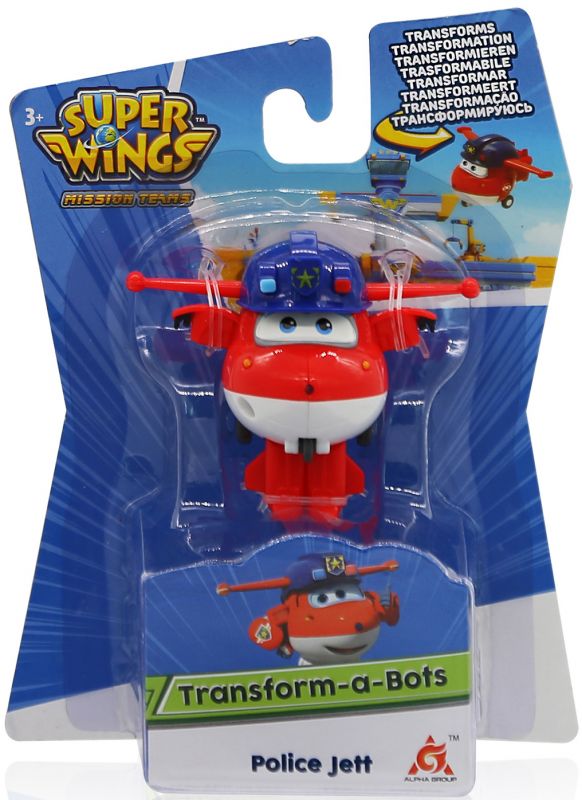 Ігрова фігурка-трансформер Super Wings Transform-a-Bots Police Jett, Джетт поліцейський