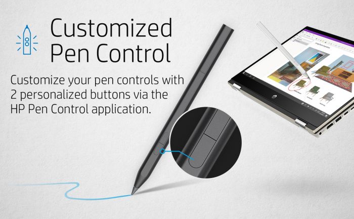 Стилус HP Rechargeable MPP 2.0 Tilt Pen (Black)