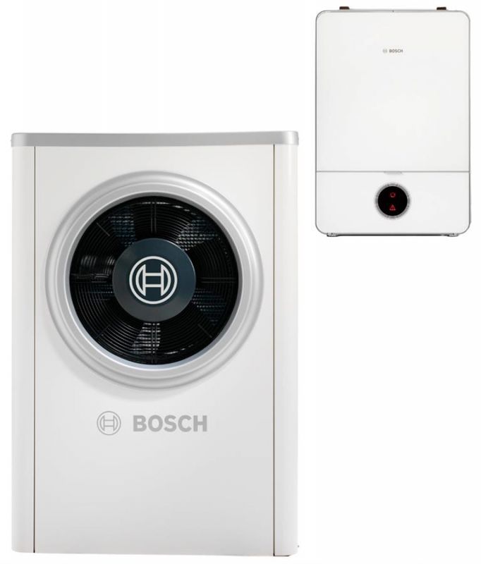 Тепловий насос повітря/вода Bosch Compress 7000i AW 17 B, 17 кВт при A7W35, триходовий змішувач