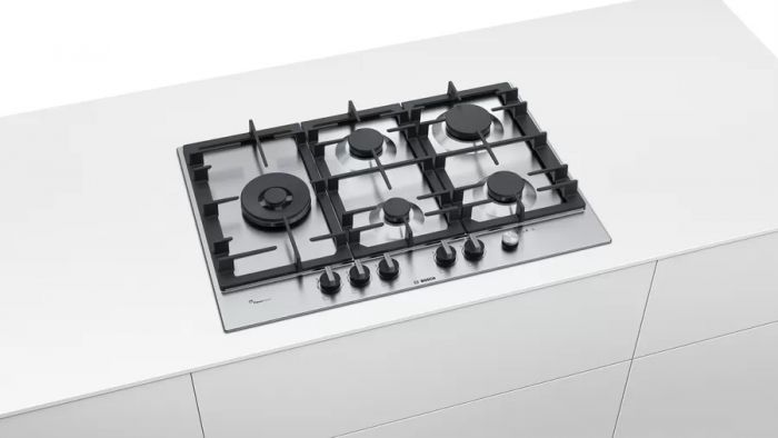 Варильна поверхня газова Bosch PCS7A5M90 -75см/5 кн/чавун/WOK/нерж